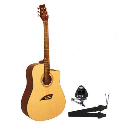 Kona Acoustic Guitar Bundle, Gloss