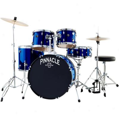 Ludwig Pinnacle Complete 5 Painting Drumset, Midnight Blue