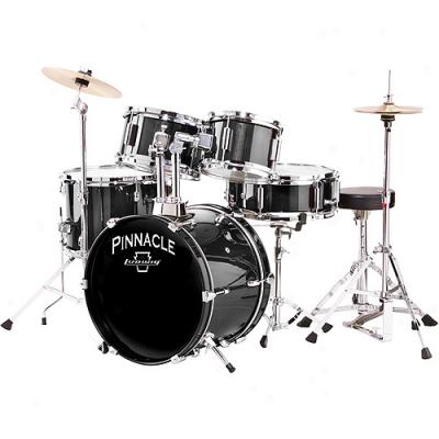 Ludwig Pinnacle Complete 5 Part Jr Drumset, Gloss Black