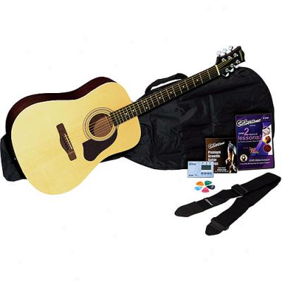 Silvertone Sd20 Complete Acoustic Guitar Package, Natural