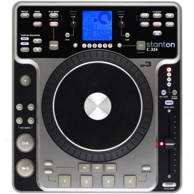 Stanton C324 Tabletop Dj Cd Player With Touch Sensitive Jog Wheel