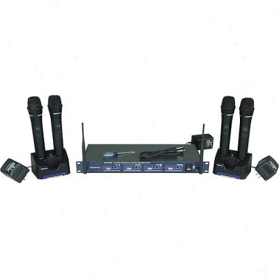 Vocopro Uhf-5805 Four Channel Uhf Professional Rechargeable Wireless Microphone Scheme