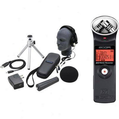 Zoom H1 Pack Portable Digital Recorder With Accessories Package