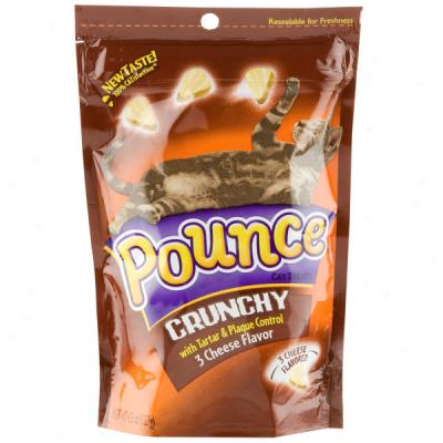 3 Cheese Flavor Pounce Crunchy Cat Treats With Tartar & Plaque Control