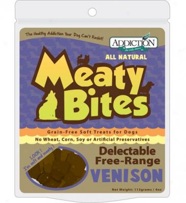 Addiction Meaty Bites Dog Treat Chicken 12 Oz