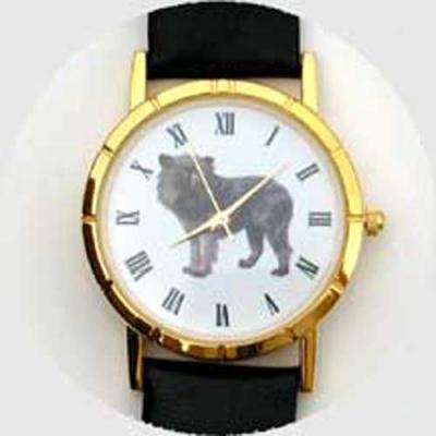 Affenpinscher Watch - Small Face, Black Leather