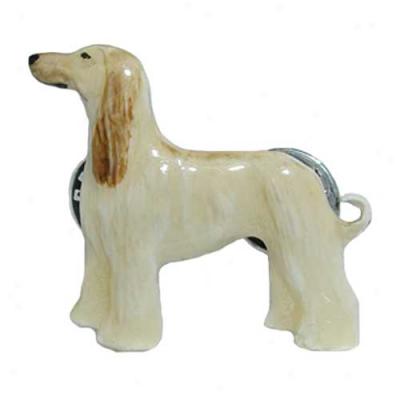 Afghan Hound Hand Painted Pin