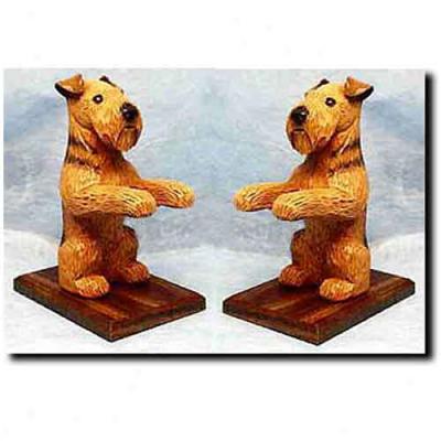 Airedale Terrier Bookends