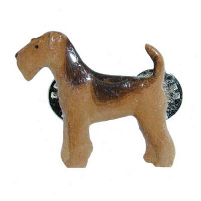 Airedale Terrier Give  Paint3d Pin
