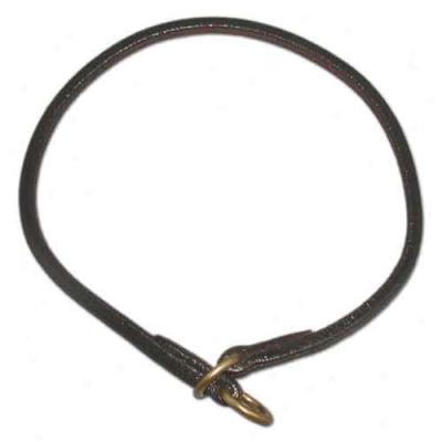 Alvalley Flat Leather Slip Collar 3/16 Inch By 18 Inches Brown