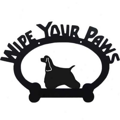 American Cocker Spaniel Wipe Your Paws Decorative Sign