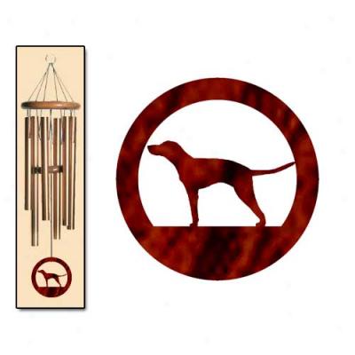 American Englisn Coonhound Wind Chimes Medium Bronze