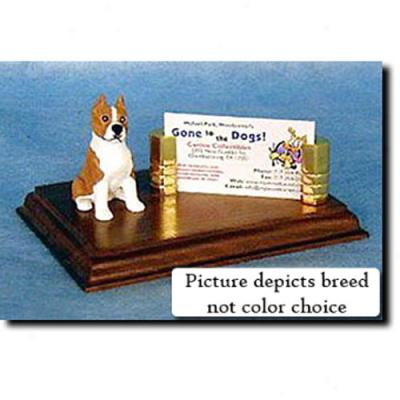 American Staffordshire Terrier (red)  Business Card Holder