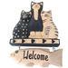 Americana Cat Welcome Sign