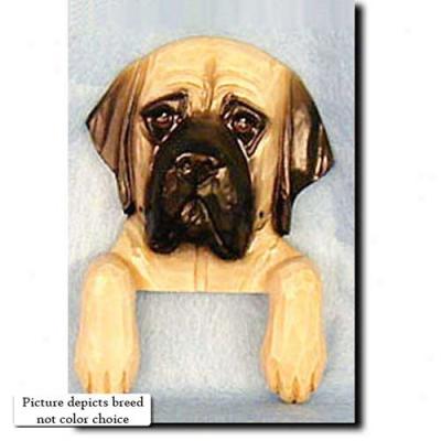 Apricot Brindle Mastiff House Topper