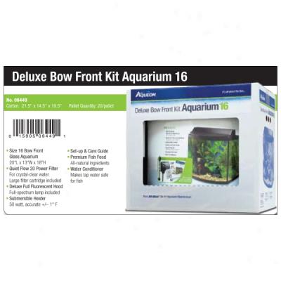 Aqueon 16 Gallon Deluxe Bow Front Aquarium Kid