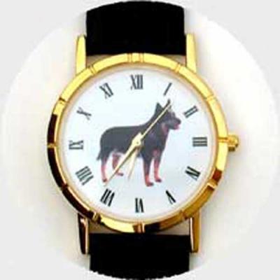 Australian Cattle Dog Watch - Small Face, Brown Leather