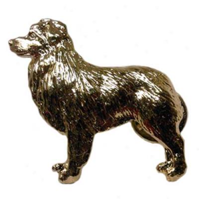 Australian Shepherd Pin 24i Gold Plated