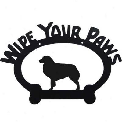 Australian Shepherd Wipe Your Paws Decorative Sign