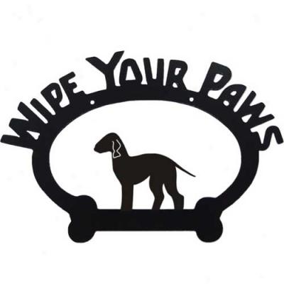 Bedlington Terrier Wipe Your Paws Decorative Sign