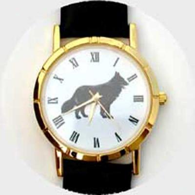 Belgian Sheepdog Watch - Small Face, Brown Leather