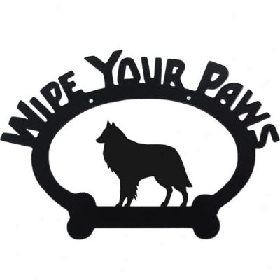 Belgian Sheepdog Wipe Your Paws Sign By Sweeney Ridge