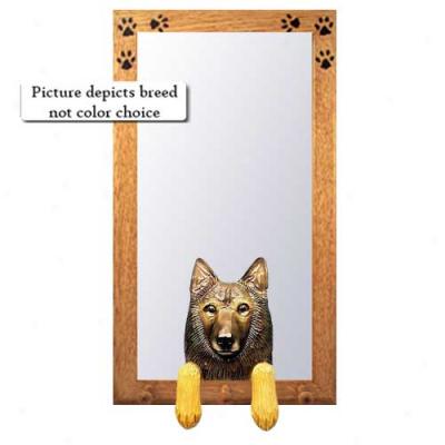 Belgian Tervuren Hall Mirror Wjth Basswood Pine Frame