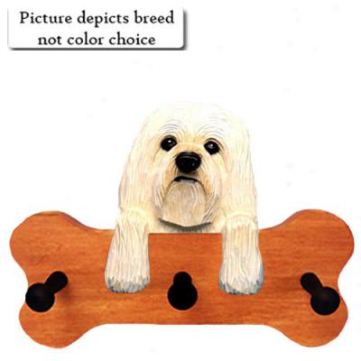 Black And Tan Havanese Bone Hang Up Maple Finish