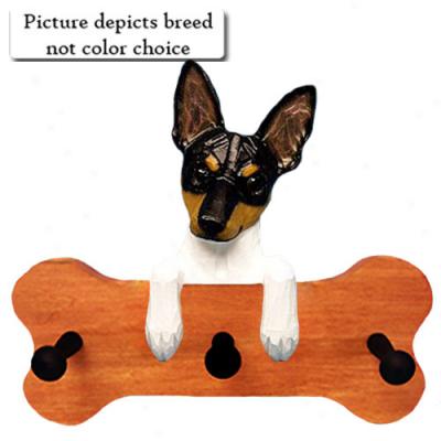 Black And White Desert one's party Terrier Bone Hang Up Maple Finish