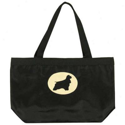 Black Indulge Spaniel Black Tote Bag