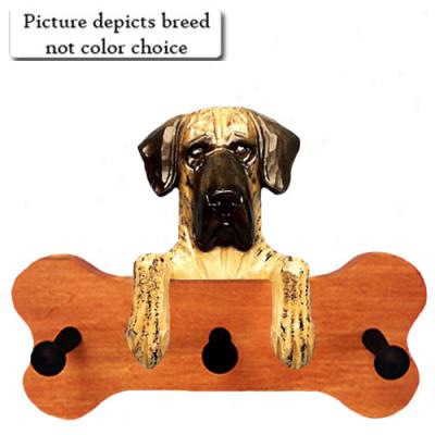 Black Natural Great Dane Bone Hang Up Maple Finish