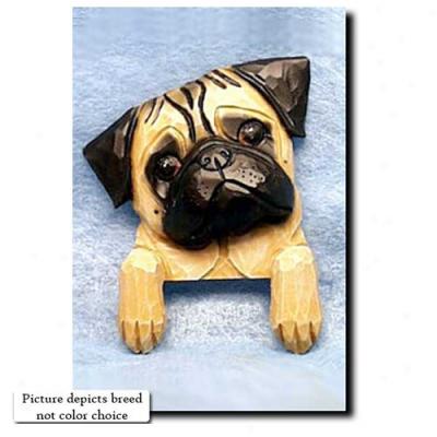 Black Pug Door Topper