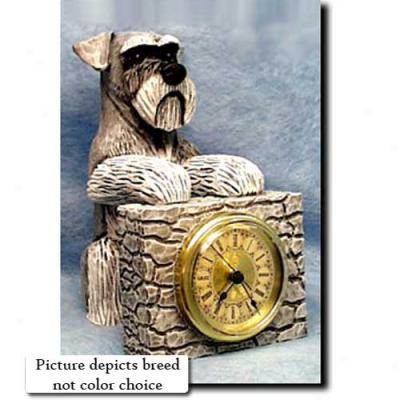 Black Schnauzer Effervesce Clock Natural