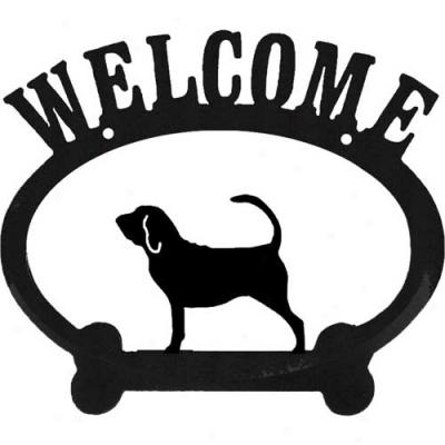 Bloodhound Metal Welcome Sign