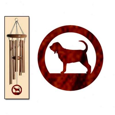 Bloodhound Wind Chimes Small Bronze