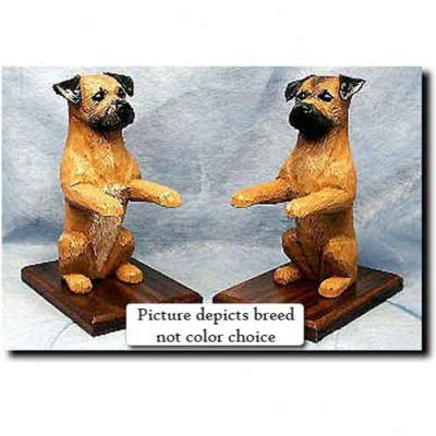 Border Terrier Bookends Wheaten