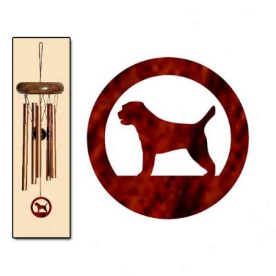 Border Terrier Wind Chimes X-small Bronze