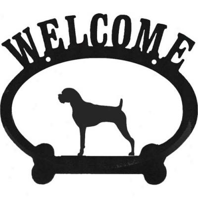 Boxer (uncropped) Metal Welcome Sign