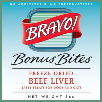 Bravo Freeze Dried Grass Fed Beef Liver 3oz