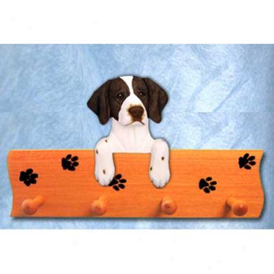 Brittany Liver Pawprint Hang Up Maple
