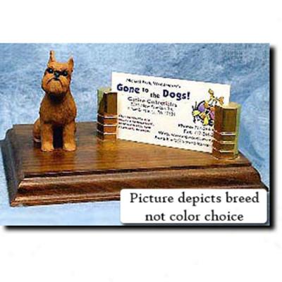 Brussels Griffon (black And Tan) Business Card Holder