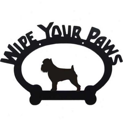 Brussels Griffon Wipe Your Paws Decorative Sign