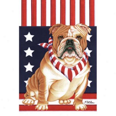 Bulldog Patriotic Breed Flag