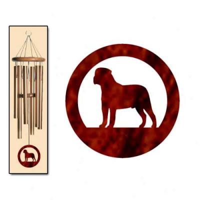 Bullmastiff Wind Chimes Medium Bronze