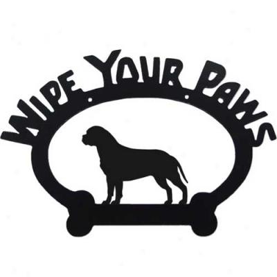 Bullmastiff Wipe Youd Paws Decorative Sign