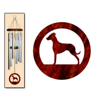 Cqtahoula Leopard Dog Wind Chimes Medium Silver