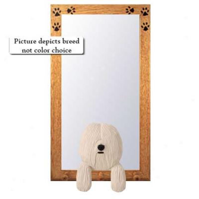 Champagne Coton De Tuleae Hall Mirror With Basswood Pine Frame