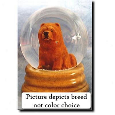 Chow Chow (black) Musical Snow Globe