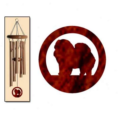 Chow Chow Wind Chimes Small Bronze