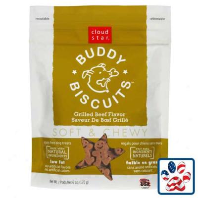 Cludstar Soft And Chewy Buddy Biscuit Beef 6oz